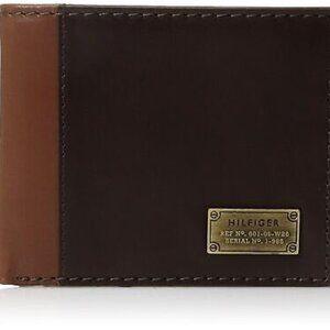 Tommy Hilfiger Men's Leather Credit Card ID Wallet Billfold Brown
